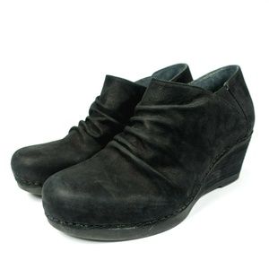 Dansko Sheena Slouchy Wedge Booties Ankle Boots